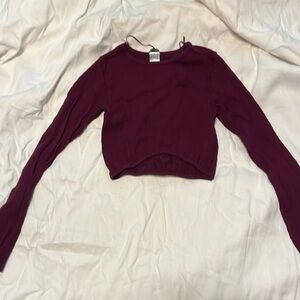 Zara Ribbed Long Sleeve crop top
